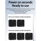 SK750 Type-C Charging One for One Wireless Lavalier Mini Microphone, One for One
