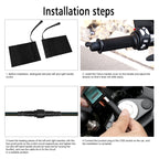 ZH-974D1 3-level Temperature Control Motorcycle Hook and Loop Fastener Intelligent Heated Grip, ZH-974D1