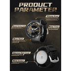 NORTH EDGE HORNET Dual Digital Alarm Clock Timing Men Luminous Sports Watch, HORNET