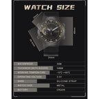 NORTH EDGE HORNET Dual Digital Alarm Clock Timing Men Luminous Sports Watch, HORNET
