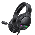 awei GM-3 USB + 3.5mm Ambient Light Gaming Wired Headset with Microphone, GM-3