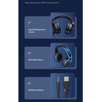 awei GM-3 USB + 3.5mm Ambient Light Gaming Wired Headset with Microphone, GM-3