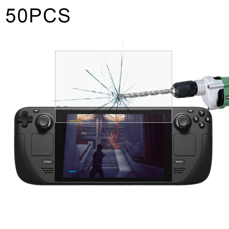 50 PCS 0.26mm 9H 2.5D Tempered Glass Film, For Deck Game Console (50 PCS)