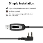 RETEVIS J9110P Dedicated USB Programming Cable for RT3S Series EDA0014386 / EDA0014407, J9110P