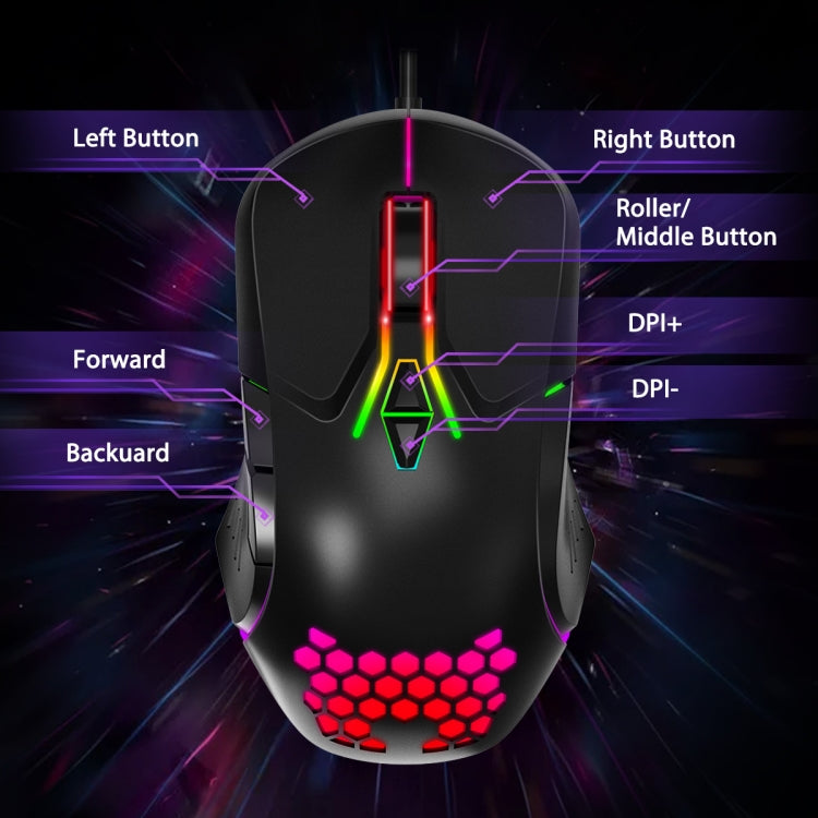 ONIKUMA CW902 RGB Lighting Wired Mouse, CW902 Wired Mouse(Peach), CW902 Wired Mouse(Pink), CW902 Wired Mouse(White), CW902 Wired Mouse(Black), CW902 Wired Mouse(Red Orange Green)