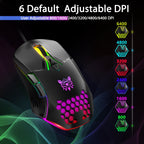 ONIKUMA CW902 RGB Lighting Wired Mouse, CW902 Wired Mouse(Peach), CW902 Wired Mouse(Pink), CW902 Wired Mouse(White), CW902 Wired Mouse(Black), CW902 Wired Mouse(Red Orange Green)