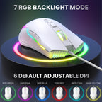 ONIKUMA CW905 RGB Lighting Wired Mouse, CW905 Wired Mouse(White), CW905 Wired Mouse(Pink), CW905 Wired Mouse(Black), CW905 Wired Mouse(Peach), CW905 Wired Mouse(Red Orange Green), CW905 Wired Mouse(Purple)