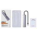 NK-3043 6 in 1 USB-C / Type-C to TF / SD Card Slot + 4 USB Female Adapter, NK-3043