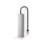NK-3043H 6 in 1 USB-C / Type-C to TF / SD Card Slot + 4 USB 3.0 Female Adapter, NK-3043H