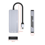 NK-3044 5 in 1 USB-C / Type-C to MS / M2 / CF / TF / SD Card Slots Card Reader, NK-3044