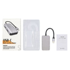 NK-3049 6 in 1 USB-C / Type-C to TF / SD Card Slot + 4 USB Female Adapter, NK-3049