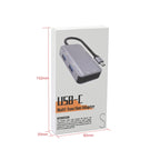 NK-3049 6 in 1 USB-C / Type-C to TF / SD Card Slot + 4 USB Female Adapter, NK-3049