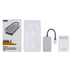NK-3049H 6 in 1 USB-C / Type-C to TF / SD Card Slot + USB 3.0 + 3 USB 2.0 Female Adapter, NK-3049H