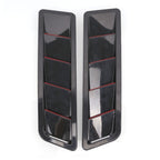 2 in 1 Car Air Intake Scoop Bonnet Hood Vent Louver Cooling Panel Trim Set, SSW007A-BK-R Black, SSW007A-C-R Carbon Fiber