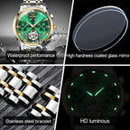 OLEVS 6607 Multi-function Men Big Flywheel Automatic Waterproof Mechanical Watch