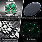 OLEVS 6607 Multi-function Men Big Flywheel Automatic Waterproof Mechanical Watch