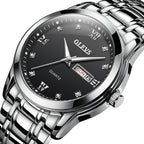 OLEVS 8691 Men Business Luminous Dual Calendar Design Waterproof Quartz Watch, OLEVS 8691 Quartz Watch (Black)