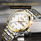 OLEVS 8691 Men Business Luminous Dual Calendar Design Waterproof Quartz Watch, OLEVS 8691 Quartz Watch (Black)