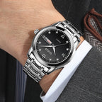 OLEVS 8691 Men Business Luminous Dual Calendar Design Waterproof Quartz Watch, OLEVS 8691 Quartz Watch (Black)