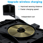 WUPP CS-1288A1 Wireless Charging + Wired Charging One-button Retractable Mobile Phone Stand, CS-1288A1