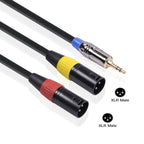 TC194BUXK108YR-30 3.5mm Male to Dual Canon Male Audio Cable, 3.5mm Male to Dual Canon Male