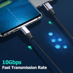 USB-C / Type-C Male to USB-C / Type-C Male Thunderbolt 3 Data Cable, 30cm, 50cm, 80cm, 1m, 1.2m