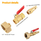RV Female Thread 1/4 Drain Fitting Adapter with Storage Bag, A6862