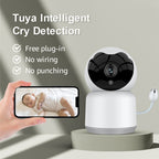 YT51 1920x1080 Home Baby Wireless Camera, Support Infrared Night Vision / Baby Crying Detection,, UK Plug, with Temperature, AU Plug, with Temperature