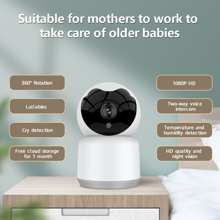 YT51 1920x1080 Home Baby Wireless Camera, Support Infrared Night Vision / Baby Crying Detection,, UK Plug, with Temperature, AU Plug, with Temperature