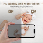 YT51 1920x1080 Home Baby Wireless Camera, Support Infrared Night Vision / Baby Crying Detection,, UK Plug, with Temperature, AU Plug, with Temperature