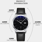 YAZOLE 560 Leather Strap Quartz Movement Waterproof Men Watch