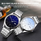 YAZOLE 560 Stainless Steel Band Quartz Movement Waterproof Men Watch