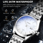 YAZOLE 560 Stainless Steel Band Quartz Movement Waterproof Men Watch