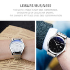 YAZOLE 560 Stainless Steel Band Quartz Movement Waterproof Men Watch