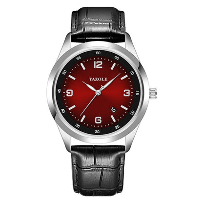 YAZOLE 552 Luminous Pointer Calendar Waterproof Quartz Watch