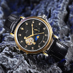 YAZOLE 315 Leather Band Large Dial Tourbillon Mechanical Watch
