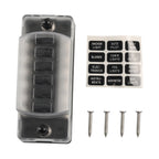 6 Way Fuse Box Blade Fuse Holder with Negative for Auto Car Truck Boat, A5602-01