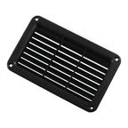 A6788 193x122mm Black Rectangle Louvered Ventilation Plastic Venting Panel Cover, 193x122mm
