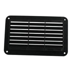 A6788 193x122mm Black Rectangle Louvered Ventilation Plastic Venting Panel Cover, 193x122mm