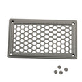 A6790 198x114mm Grey Rectangle Louvered Ventilation Plastic Venting Panel Cover, 198x114mm