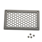 A6790 198x114mm Grey Rectangle Louvered Ventilation Plastic Venting Panel Cover, 198x114mm