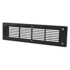 A6792 300x80mm Black Straight Louvered Ventilation Plastic Venting Panel Cover, 300x80mm