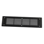 A6792 300x80mm Black Straight Louvered Ventilation Plastic Venting Panel Cover, 300x80mm