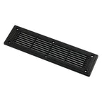 A6792 300x80mm Black Straight Louvered Ventilation Plastic Venting Panel Cover, 300x80mm