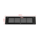 A6792 300x80mm Black Straight Louvered Ventilation Plastic Venting Panel Cover, 300x80mm