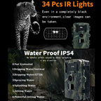 PR2000 2 Inch LCD Screen Infrared Night Vision Wildlife Hunting Trail Camera, PR2000