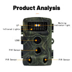PR3000 2 Inch LCD Screen Infrared Night Vision Wildlife Hunting Trail Camera, PR3000