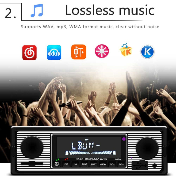 SX-5513 Car LCD Bluetooth 12V MP3 Player, Support FM / TF / U Disk, SX-5513