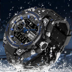 SANDA 6092 Luminous Dual Time Display Waterproof Sports Watch, EDA003166501A, EDA003166501B, EDA003166501C, EDA003166501D, EDA003166501E, EDA003166501F