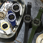 SANDA 6093 Waterproof Luminous Electronic Digital Watch